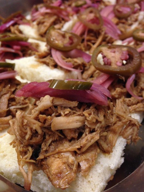 For the event, Merrin Mae made pulled pork sliders on pan de sal with pickled red onions & jalapeños. 